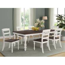 110381+110382*6 7PC SETS DINING TABLE + 6 SIDE CHAIRS