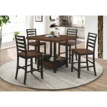 192728-S5 5PC SETS COUNTER HT TABLE + 4 COUNTER HT CHAIRS