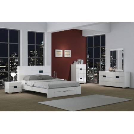 Aria - White 4PC SETS California King Bed