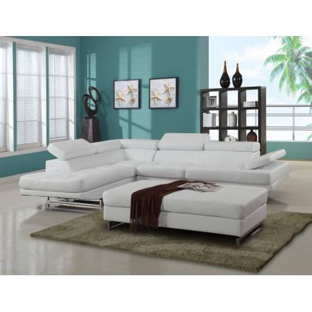 8136 - White Sectional LAF