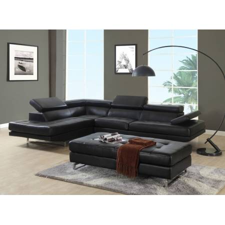 8136 - Black Sectional LAF