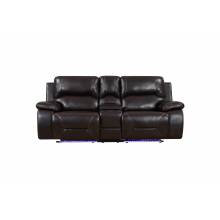 9422 - Brown Console Loveseat