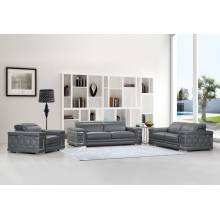 692 - Dark Gray 2pc sets Sofa + Loveseat