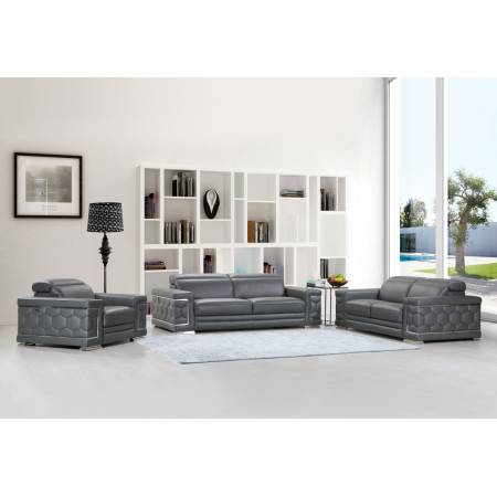 692 - Dark Gray 2pc sets Sofa + Loveseat