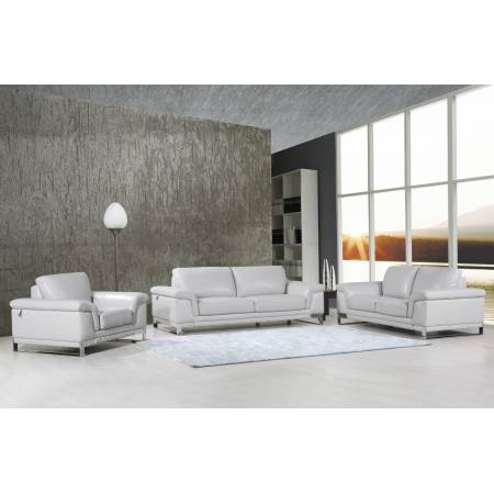 411 - Light Gray 2pc sets Sofa + Loveseat