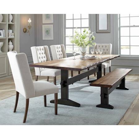 110331-S6 6PC SETS DINING TABLE + 4 SIDE CHAIRS + BENCH