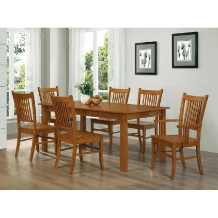 100621-S7 7PC SETS Marbrisa Rectangular Dining Table + 4 Side Chairs + 2 Arm Chairs