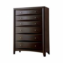 200415 Phoenix 6-Drawer Chest Deep Cappuccino