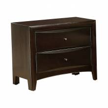 200412 Phoenix 2-Drawer Nightstand Deep Cappuccino