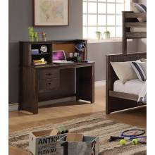 38031 Hector Youth Antique Charcoal Brown Wood Desk with Hutch