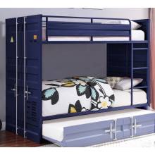 37900 Cargo Blue Finish Metal Twin over Twin Bunk Bed