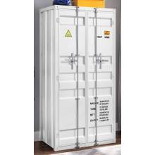 37889 Cargo White Metal Double Doors Wardrobe