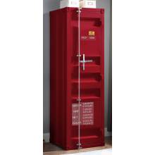 35955 Cargo Red Finish Metal Wardrobe w/Single Door