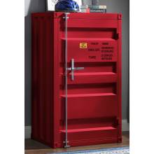 35954 Cargo Red Finish Metal Chest w/Single Door