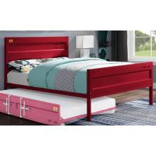 35945F Cargo Red Finish Metal Full Bed