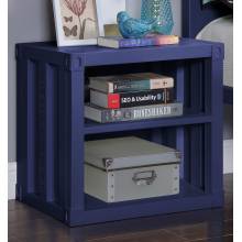 35937 Cargo Blue Finish Metal Nightstand w/2 Open Shelves & USB