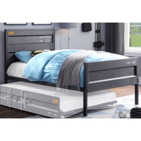 35920T Cargo Gunmetal Finish Metal Twin Bed