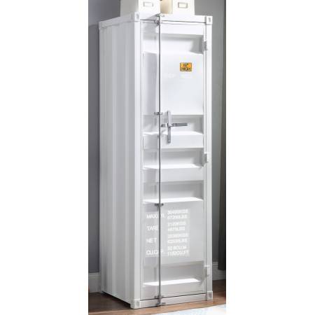 35911 Cargo White Metal Wardrobe w/Single Door