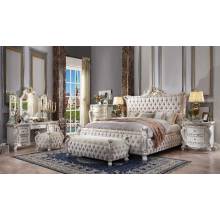Picardy California King Bed in Fabric & Antique Pearl - Acme Furniture 27874CK
