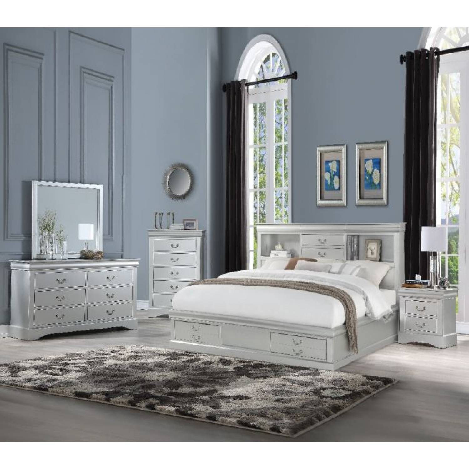 ACME Furniture Louis Philippe III Eastern King Bed, White