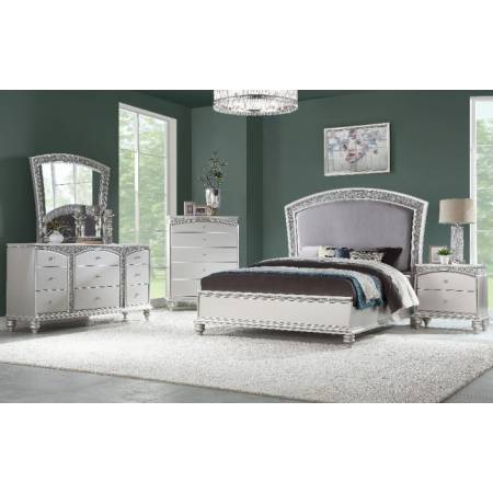Maverick Queen Bed in Fabric & Platinum - Acme Furniture 21800Q