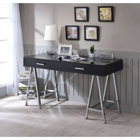 Coleen Desk in Black High Gloss & Chrome - Acme Furniture 92227