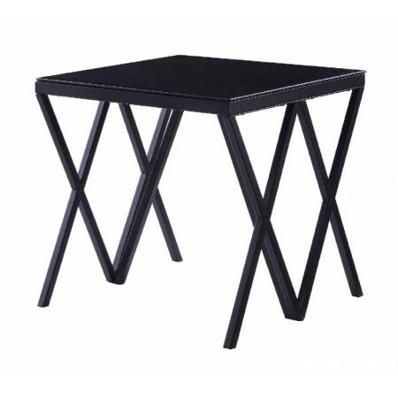 Magenta End Table in Black & Glass - Acme Furniture 87156