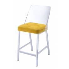 Nadie II 2 Yellow Velvet Counter Height Chairs
