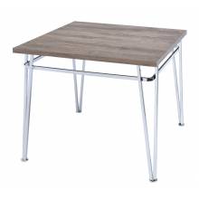 Nadie II Light Oak Wood/Chrome Metal Counter Height Table