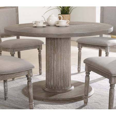 Gabrian Reclaimed Grey Wood Round Dining Table