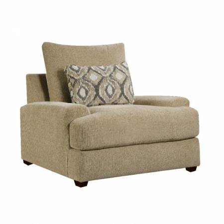 Vassenia Chair in 2-Tone Latte Chenille - Acme Furniture 55823