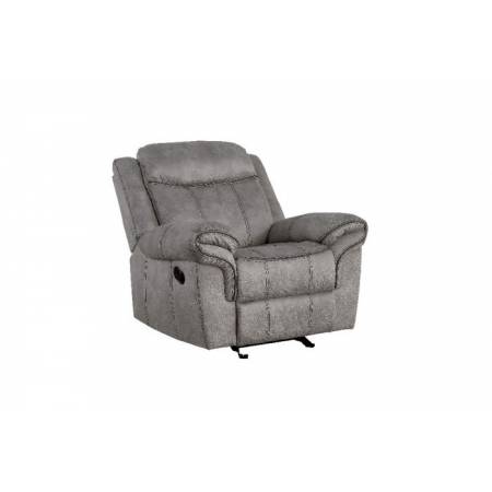 Zubaida Glider Recliner in 2-Tone Gray Velvet - Acme Furniture 55027