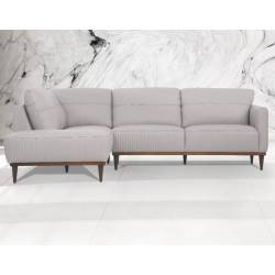 Tampa Sectional Sofa in Pearl Gray Leather - Acme Furniture 54990