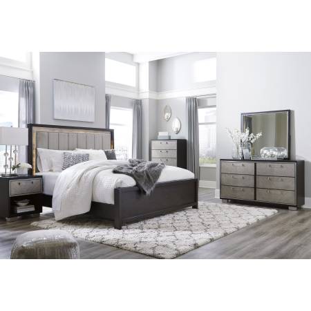 B724 Maretto 4PC SETS King UPH Panel Bed