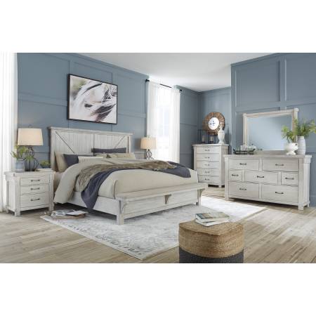 B740 Brashland 4PC SETS Queen UPH Panel Bed