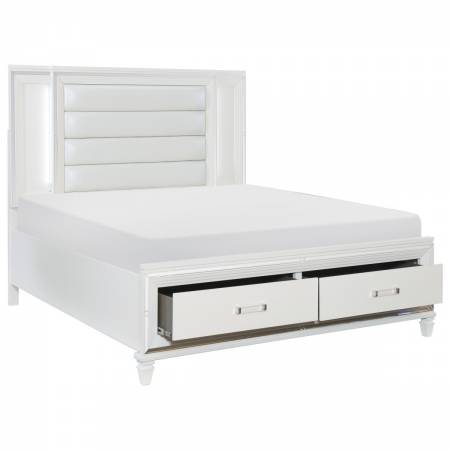 1616WK-1CK* California King Platform Bed with LED Lighting and Footboard Storage Tamsin