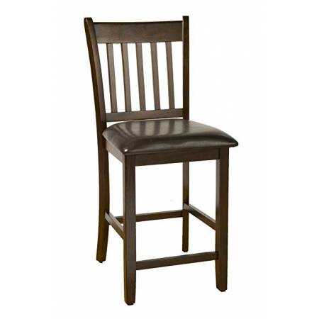 554-C Capitola Espresso Pub Chair with Faux Leather Cushion