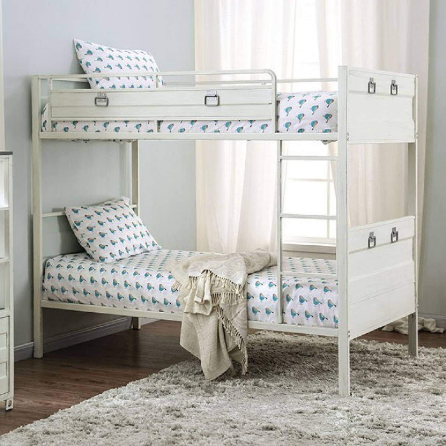 Cm Bk959 Mccredmond Twin Bunk Bed, Dorel Living Vivienne Twin Over Twin Bunk Bed White