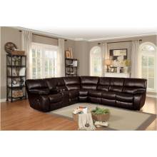 8480BRW*4SC 4-Piece Modular Reclining Sectional with Left Console