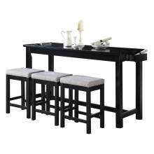 5713BK 4-Piece Pack Counter Height Set Connected