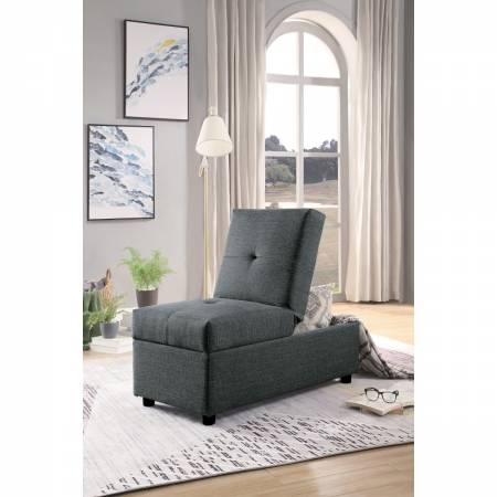 4573GY Storage Ottoman/Chair, Gray Denby