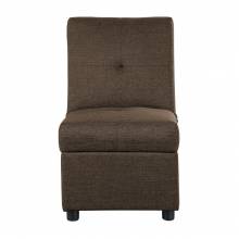 4573BR Storage Ottoman/Chair, Brown Denby