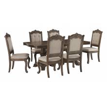 D803 Charmond 7PC SETS RECT DRM Extension Table + 6 Side Chairs