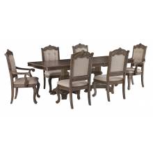 D803 Charmond 7PC SETS RECT DRM Extension Table + 4 Side Chairs + 2 Arm Chairs