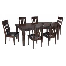 D596 Haddigan 7PC SETS RECT Dining Room EXT Table + 6 Side Chairs