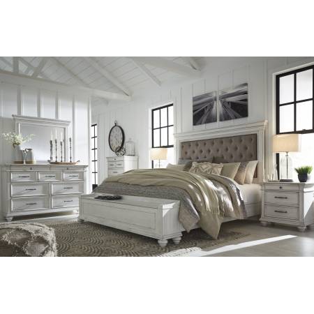 B777 Kanwyn 4PC SETS King UPH Panel Storage Bed