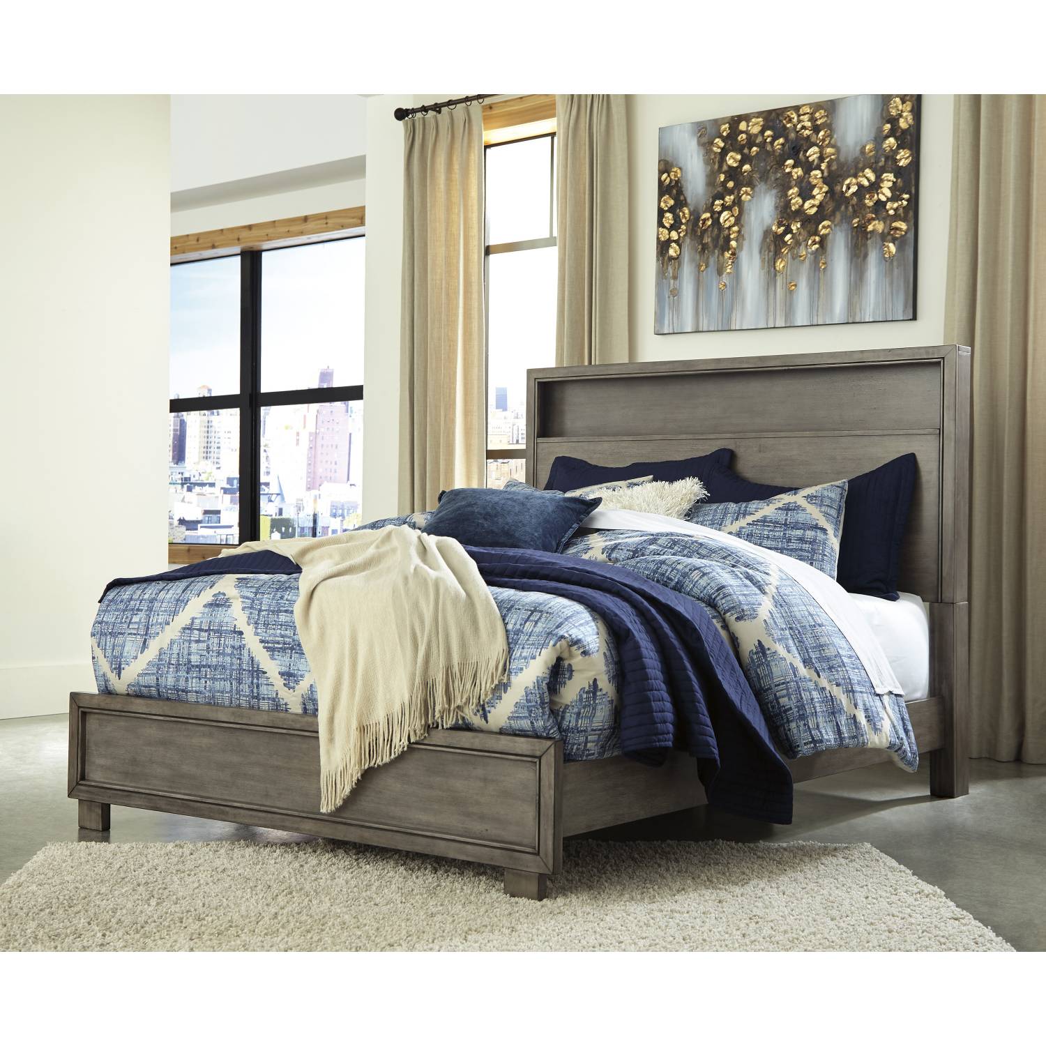 B552 Arnett King Bookcase Bed