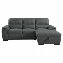 9858GY*SC 2-Piece Sectional with Pull-out Bed and Hidden Storage Andes