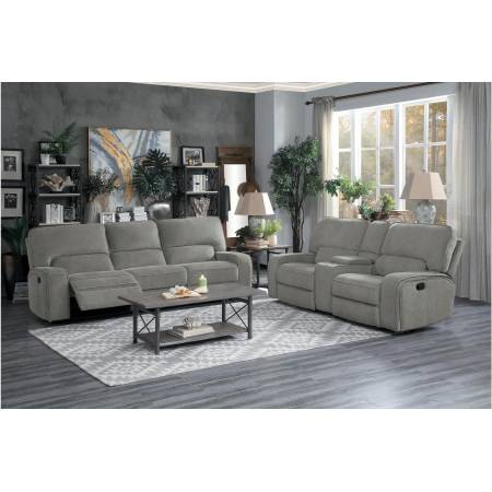 9849MC-2PWH+3PWH Power Double Reclining Sofa and Love Seat with Power Headrests and USB Ports Borneo