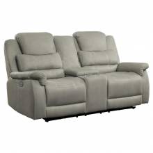 9848GY-2 Double Glider Reclining Love Seat with Center Console Shola